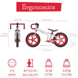 Chillafish Fixie 12" Balance Bike - Red