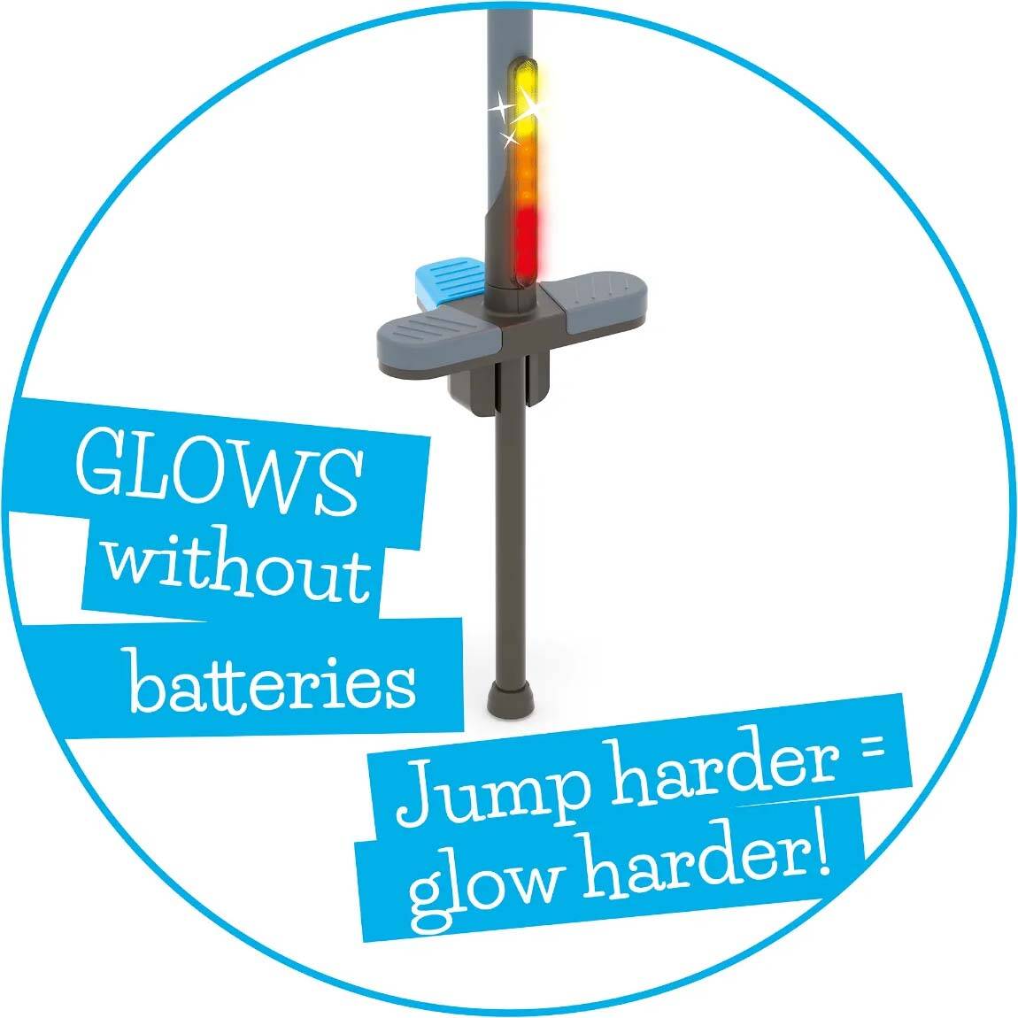 Chillafish Poogi Kids Glow Pogo Stick - Blue