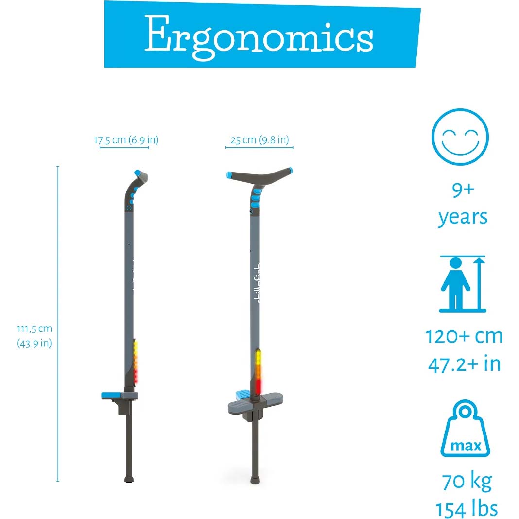 Chillafish Poogi Teen Glow Pogo Stick - Blue