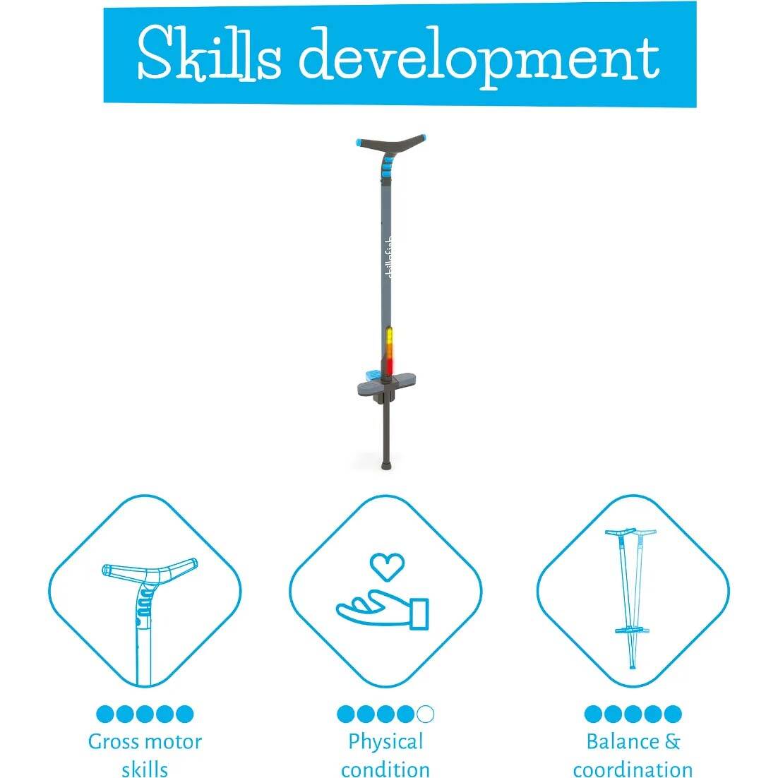 Chillafish Poogi Teen Glow Pogo Stick - Blue