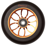 Chilli Pro Reaper 110mm Scooter Wheel w/Bearings - Black/Orange