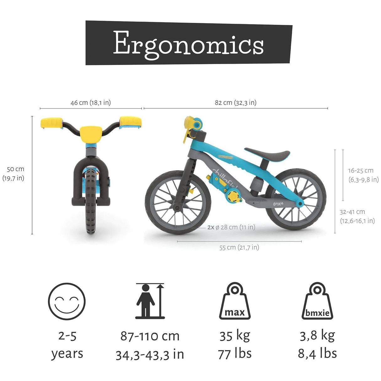 Chillafish BMXie Moto Balance Bike - Blue