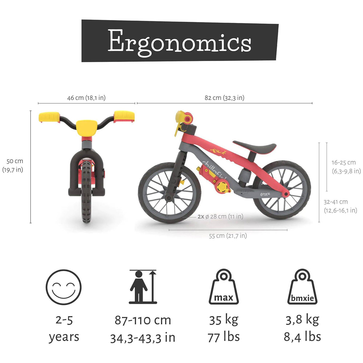 Chillafish BMXie Moto Balance Bike - Red