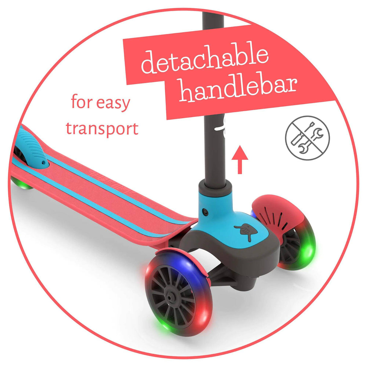 Chillafish Scotti Glow Scooter - Red