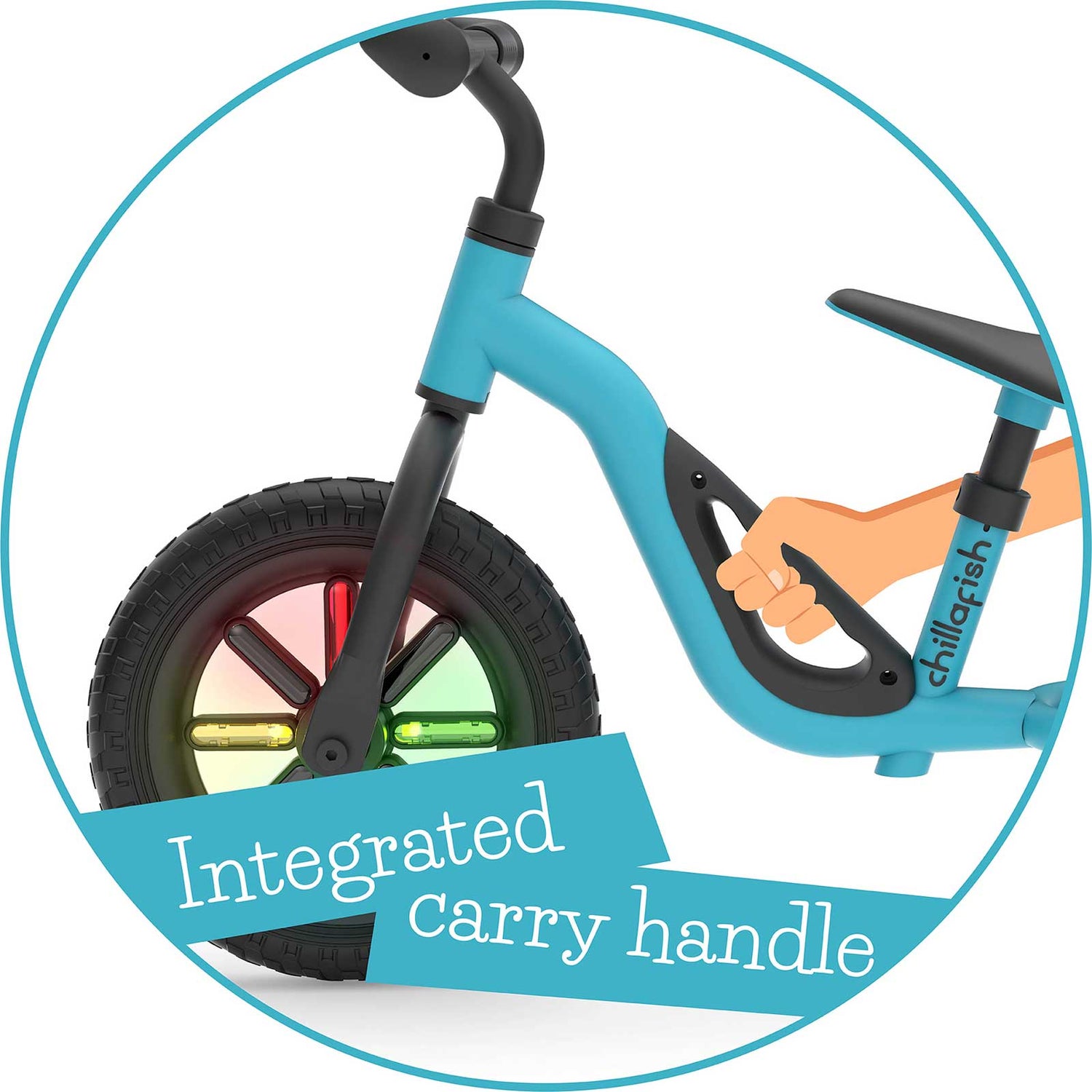 Chillafish Charlie Glow Balance Bike - Sky Blue