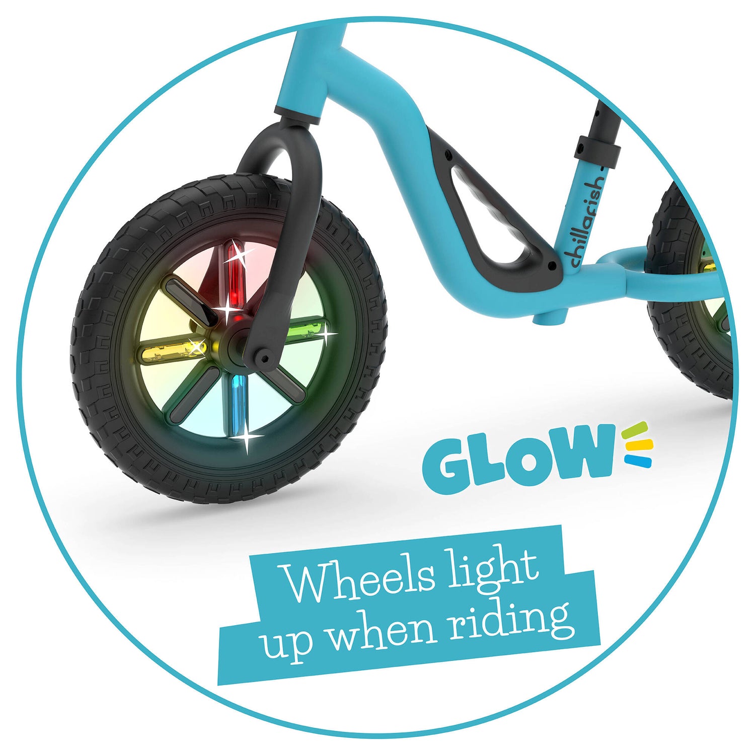 Chillafish Charlie Glow Balance Bike - Sky Blue