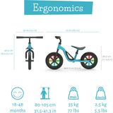 Chillafish Charlie Glow Balance Bike - Sky Blue