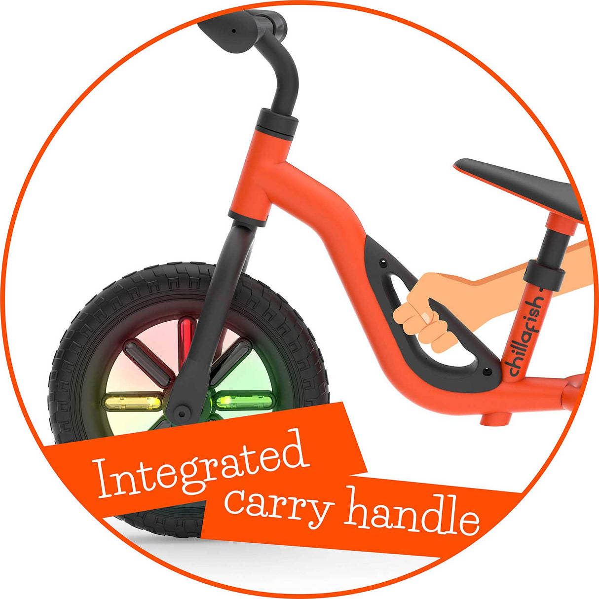 Chillafish Charlie Glow Balance Bike - Orange