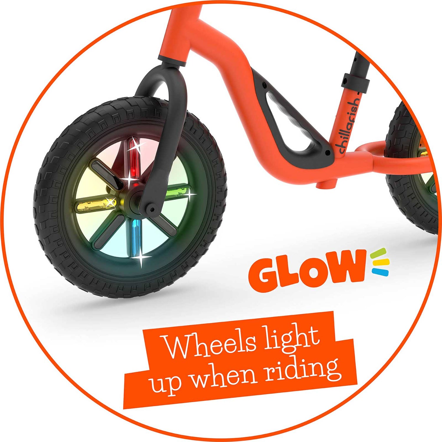 Chillafish Charlie Glow Balance Bike - Orange