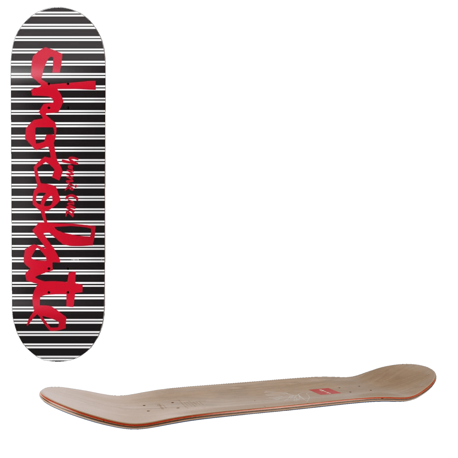 Chocolate Striped Chunk Skateboard Deck - Cruz 8.375''