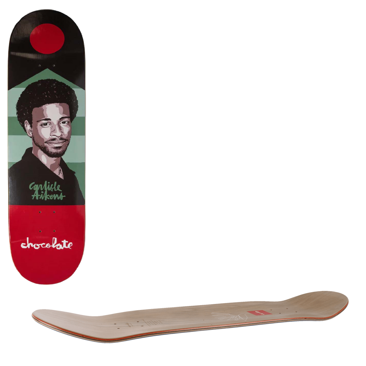 Chocolate Hecox Portrait Skateboard Deck - Aikens 8.5"