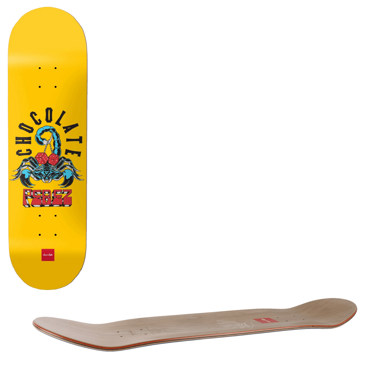 Chocolate Perez Scorpion Dice Skateboard Deck - 8"