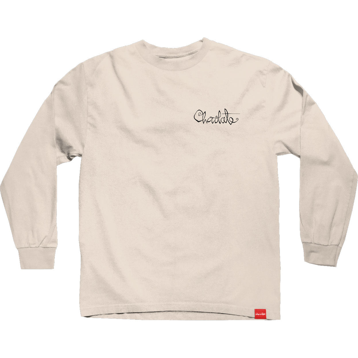 Chocolate OG Script Long Sleeve T Shirt - Cream