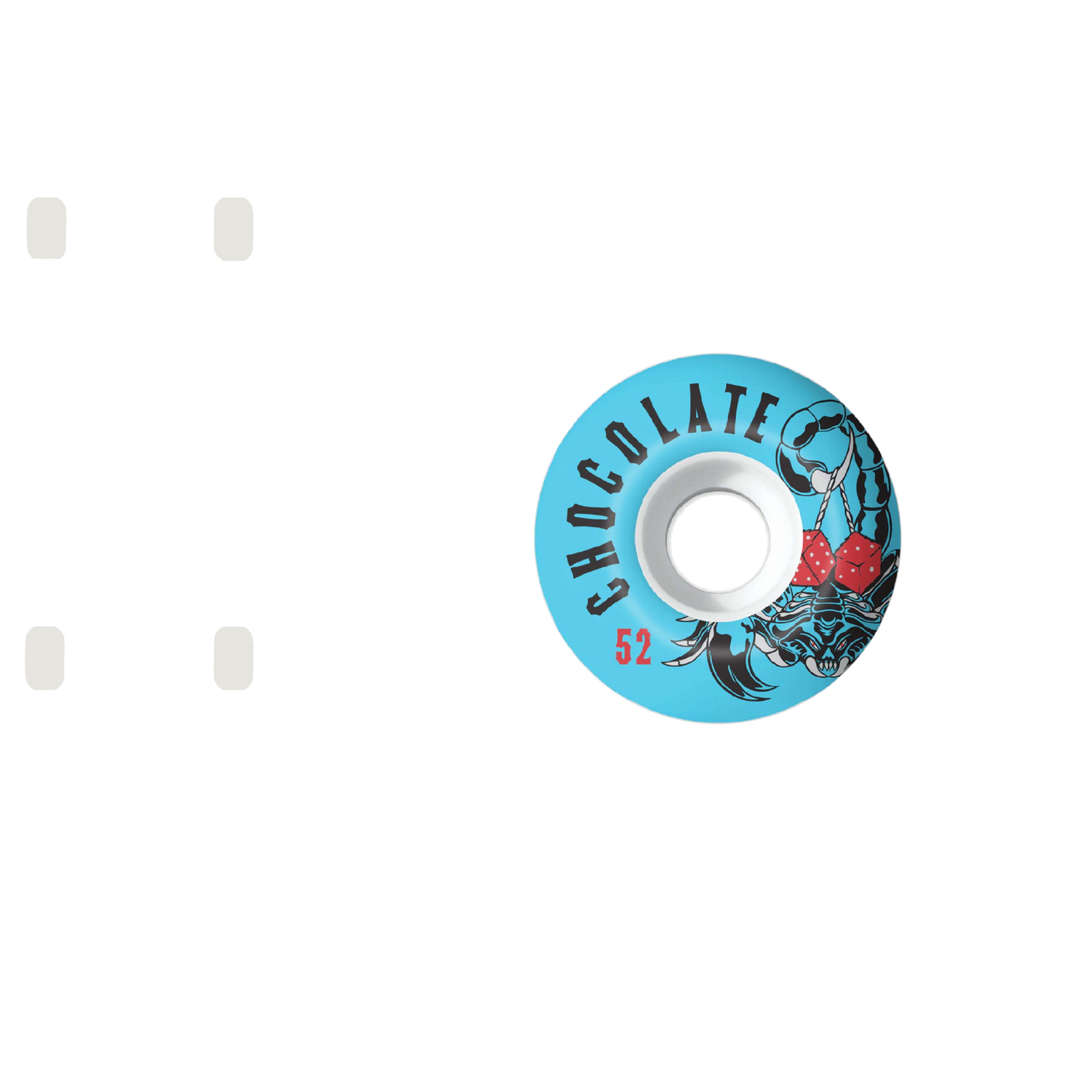 Chocolate Scorpion Dice Skateboard Wheels - Blue 52mm