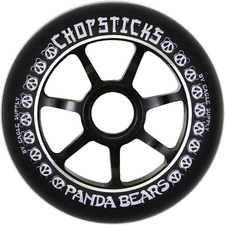 ChopSticks Panda Bear 100mm Wheel - Black PU