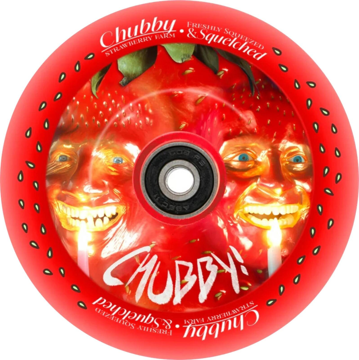 Chubby Strawberry Farm 110mm Scooter Wheel - Red