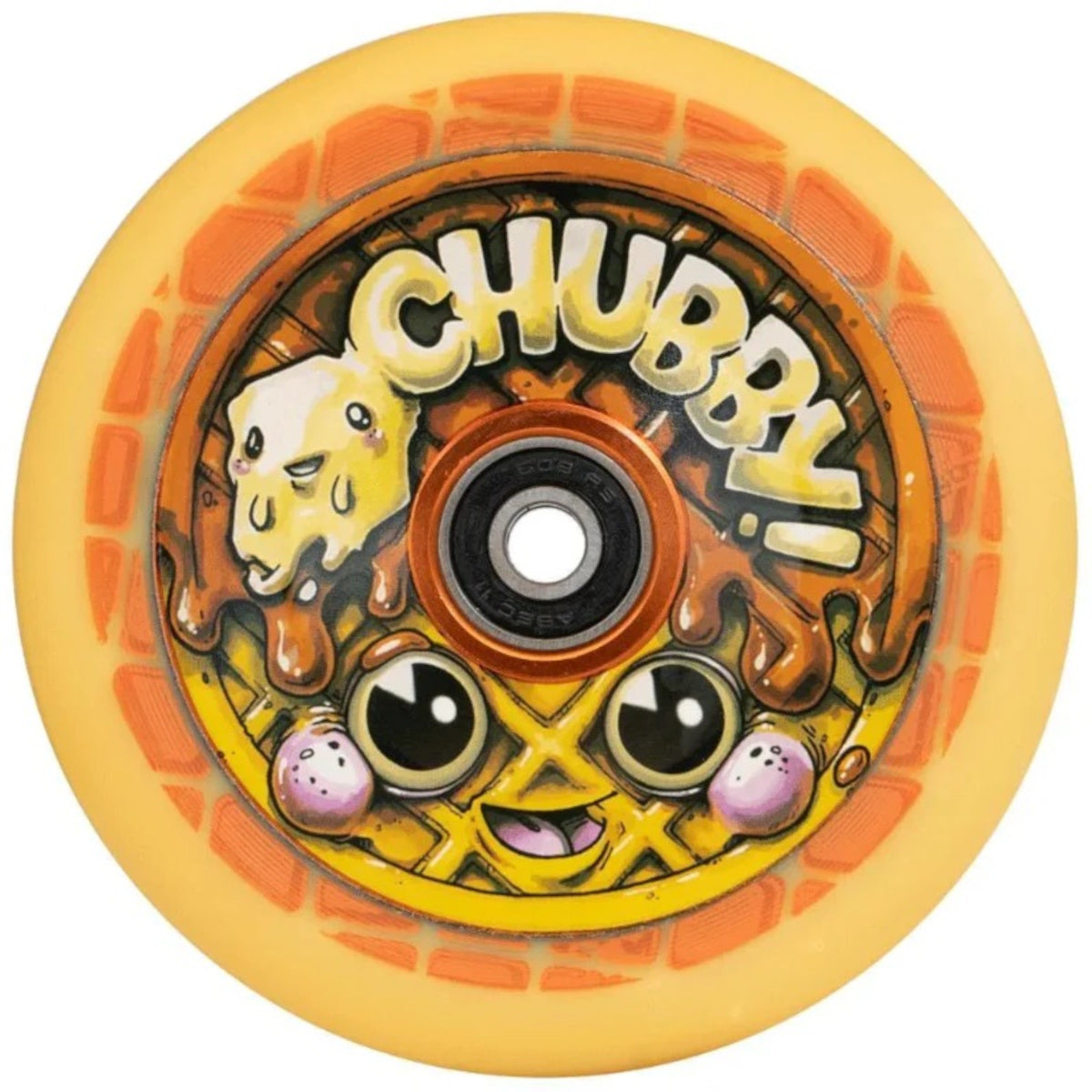 Chubby Waffle 110mm Scooter Wheel - Yellow
