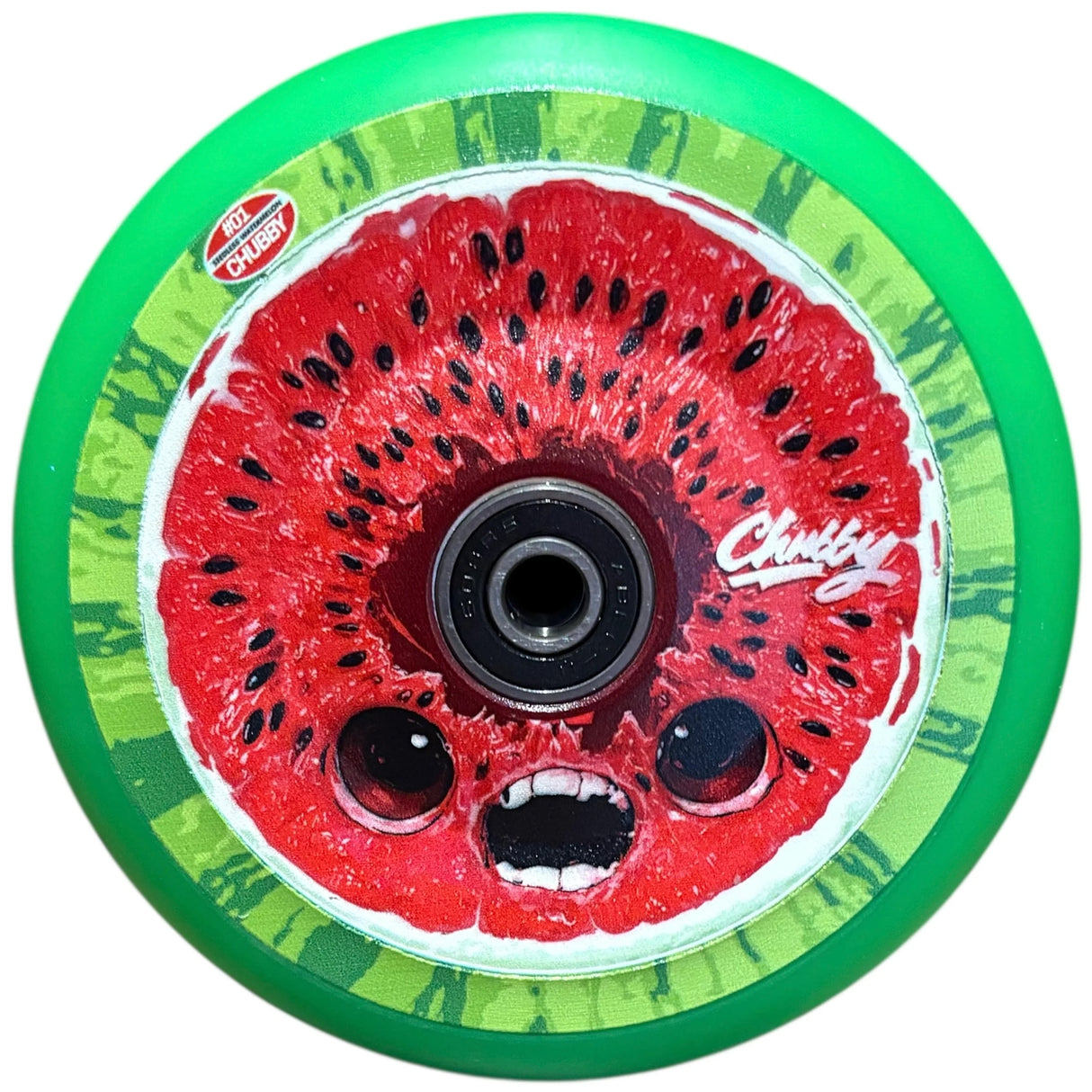 Chubby Watermelon 110mm Scooter Wheel - Red/Green