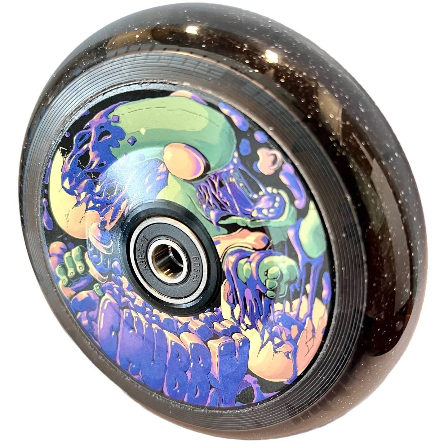 Chubby Baby Alien Purple 110mm Scooter Wheel - Glitter PU