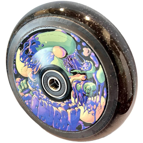 Chubby Baby Alien Purple 110mm Scooter Wheel - Glitter PU