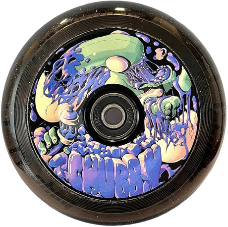 Chubby Baby Alien Purple 110mm Scooter Wheel - Glitter PU