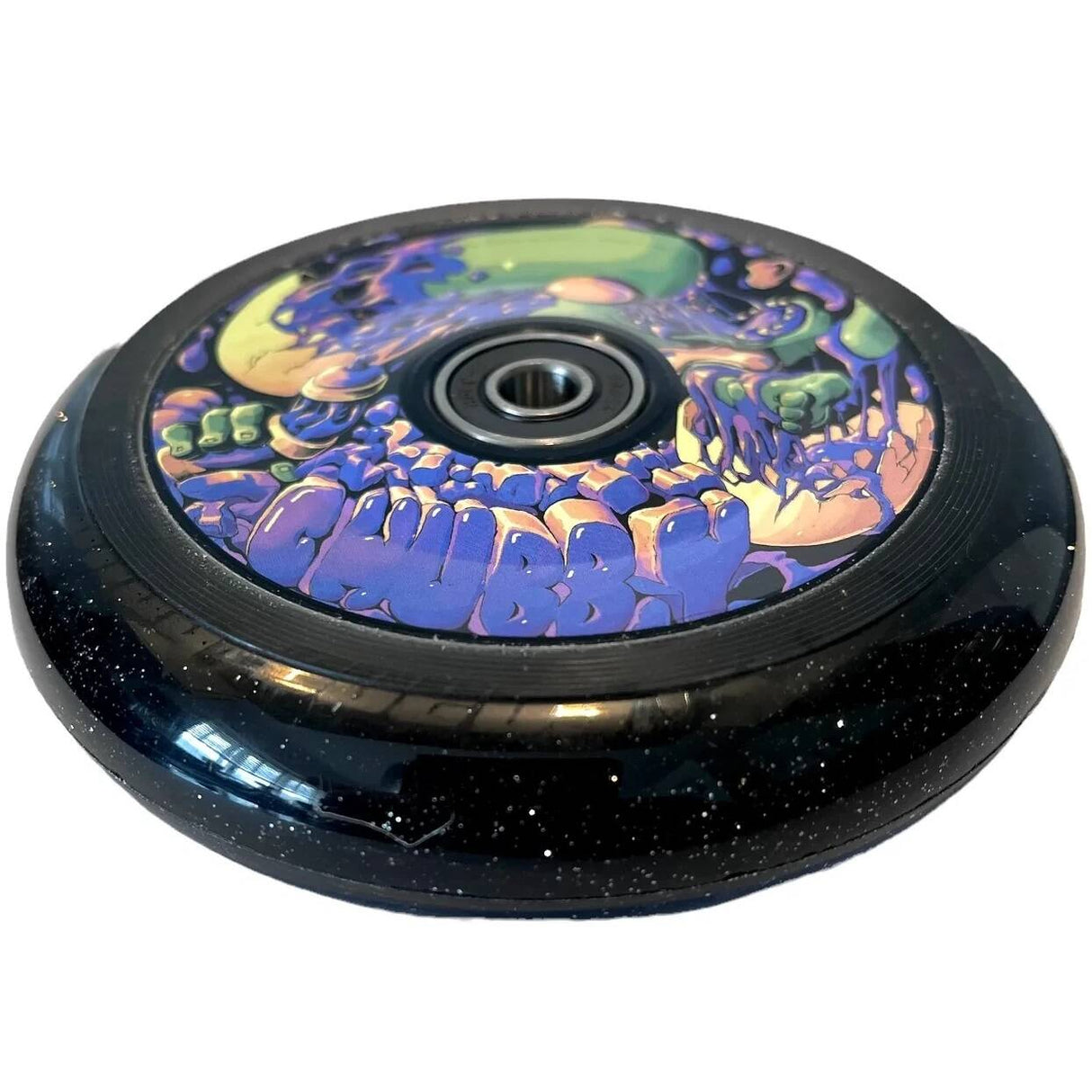 Chubby Baby Alien Purple 110mm Scooter Wheel - Glitter PU