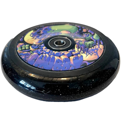 Chubby Baby Alien Purple 110mm Scooter Wheel - Glitter PU