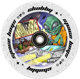 Chubby Spaceboy Alien 110mm Scooter Wheel - Glitter PU