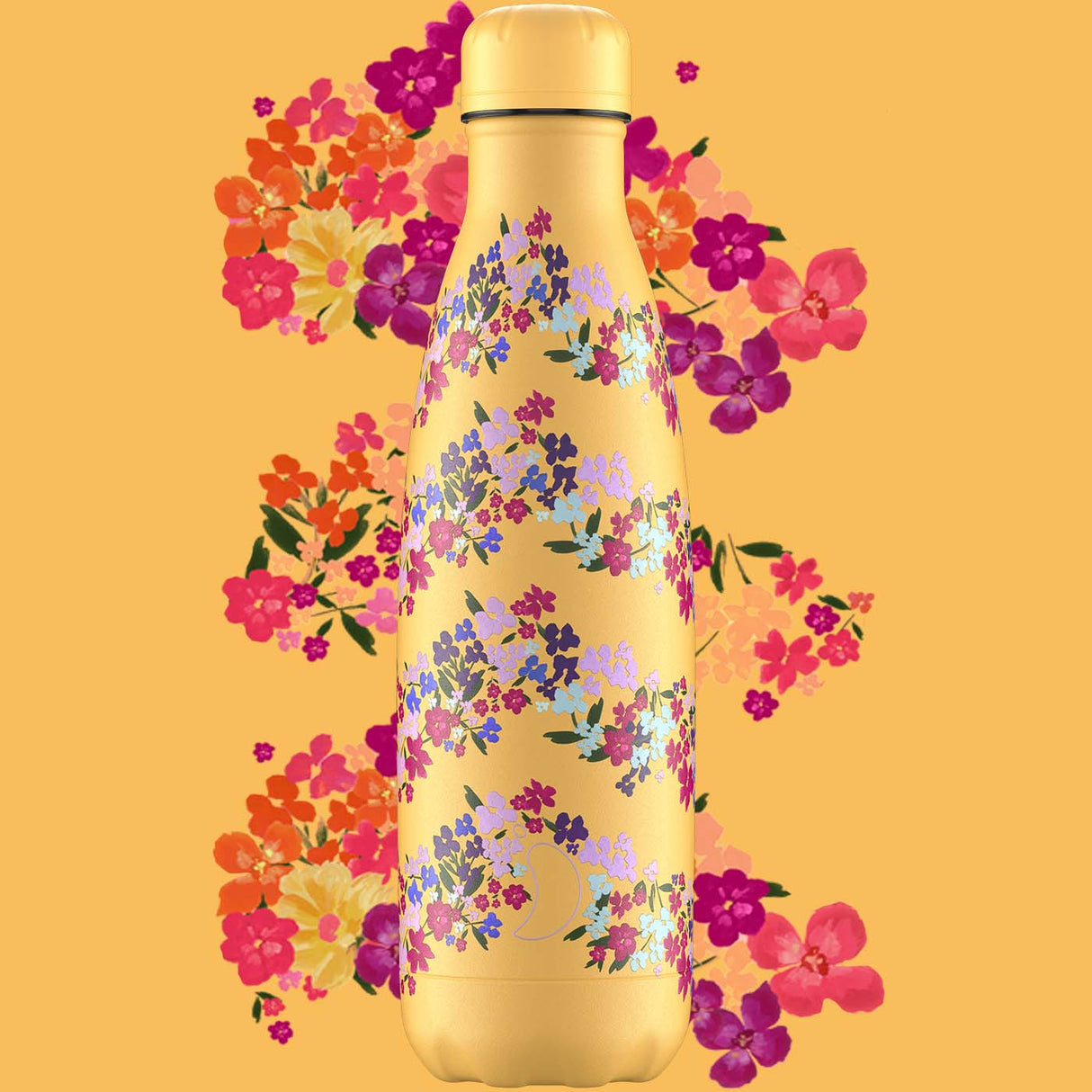 Chilly's 500ml Floral Water Bottle - Zig Zag Ditsy
