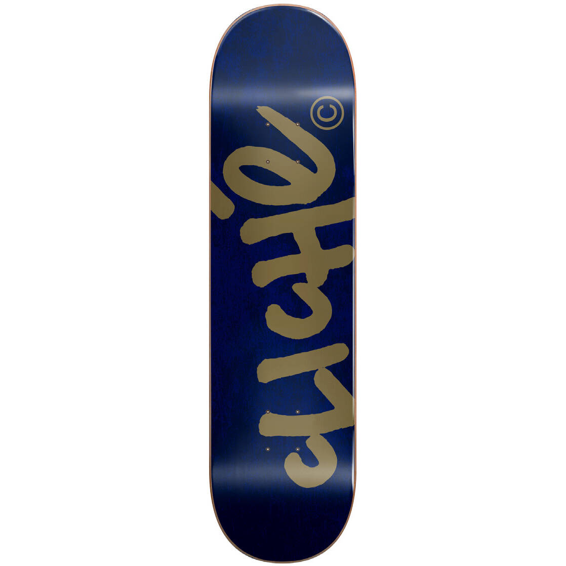 Cliche Handwritten Skateboard Deck - Navy/Gold 8.25"