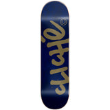 Cliche Handwritten Skateboard Deck - Navy/Gold 8.25"