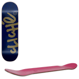 Cliche Handwritten Skateboard Deck - Navy/Gold 8.25"