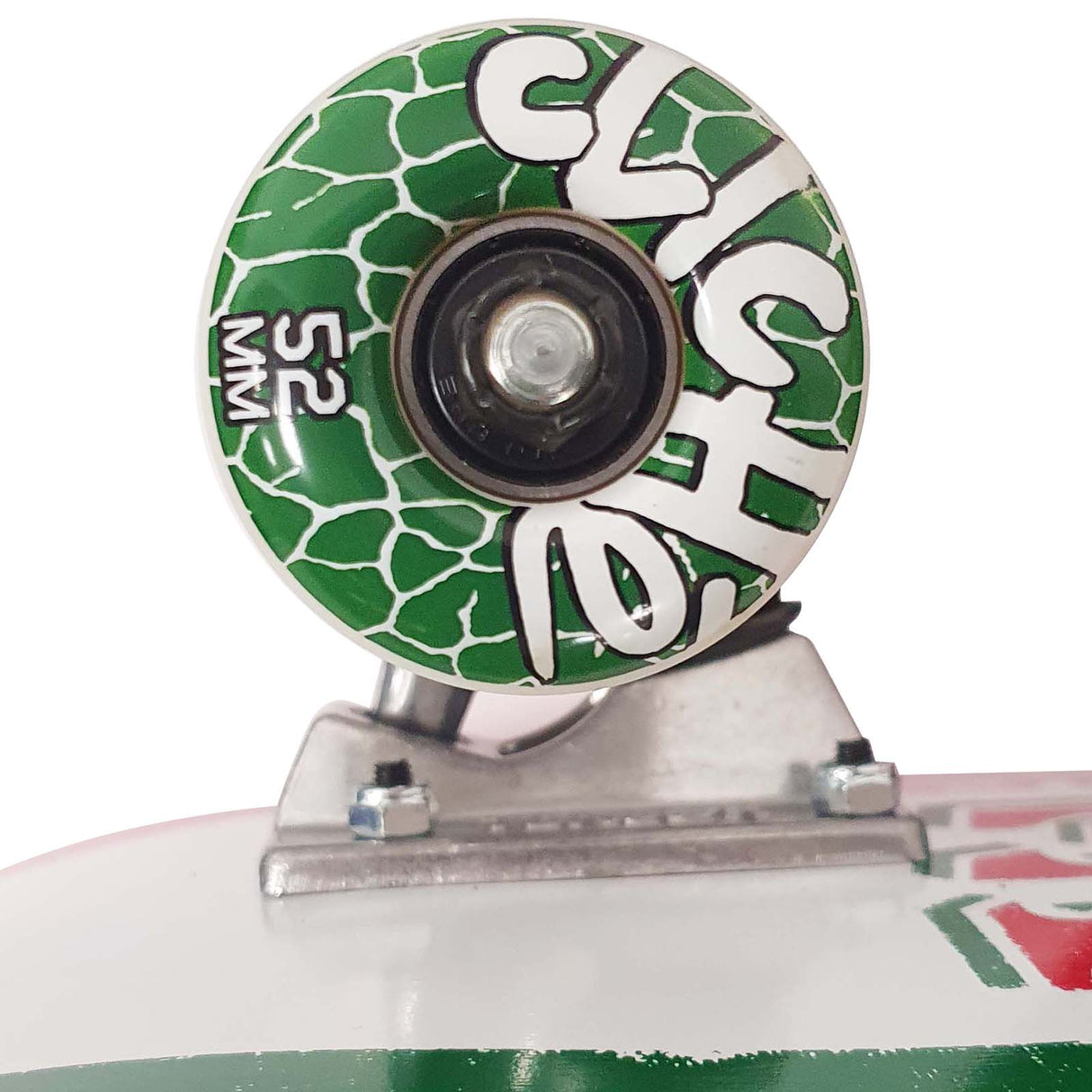 Cliche Imported Complete Skateboard - Green/Red 8.25"