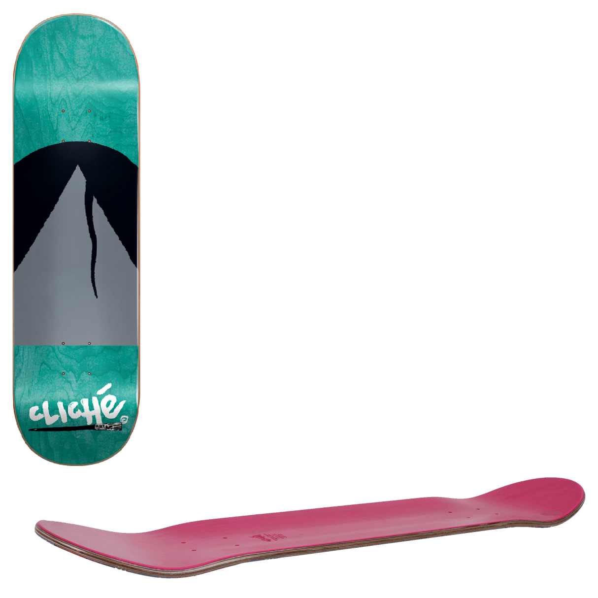 Cliche Painted Triangle Skateboard Deck - Blue 8.375"