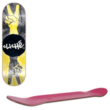 Cliche Peace Skateboard Deck - Yellow/Black 8.5"