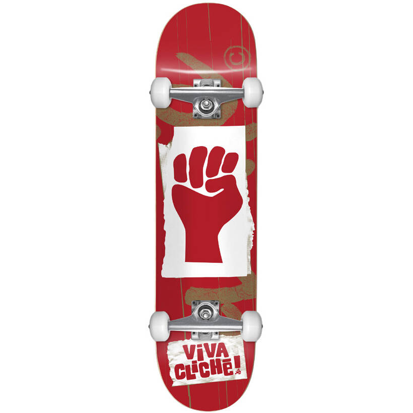 Cliche Viva Cliche Complete Skateboard - Red/Gold 7.75"
