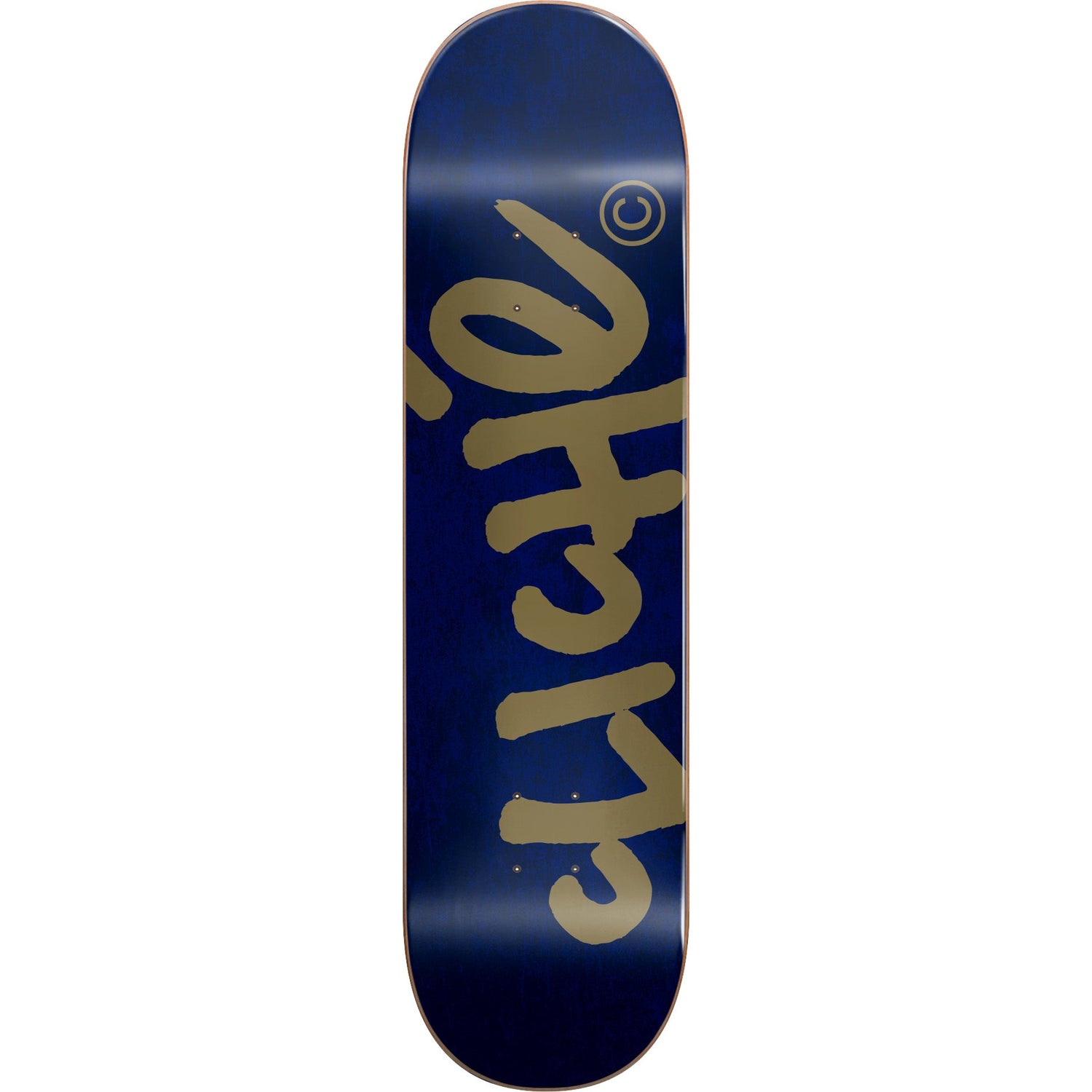 Cliche Handwritten Skateboard Deck - Navy/Gold 8"