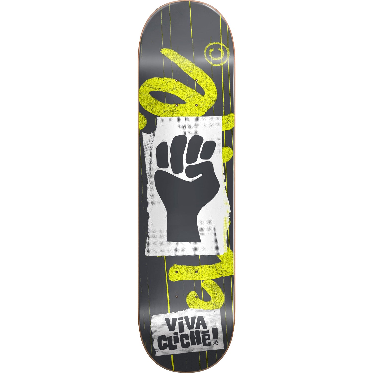 Cliche Viva Cliche Skateboard Deck - Grey Lime 8.5"