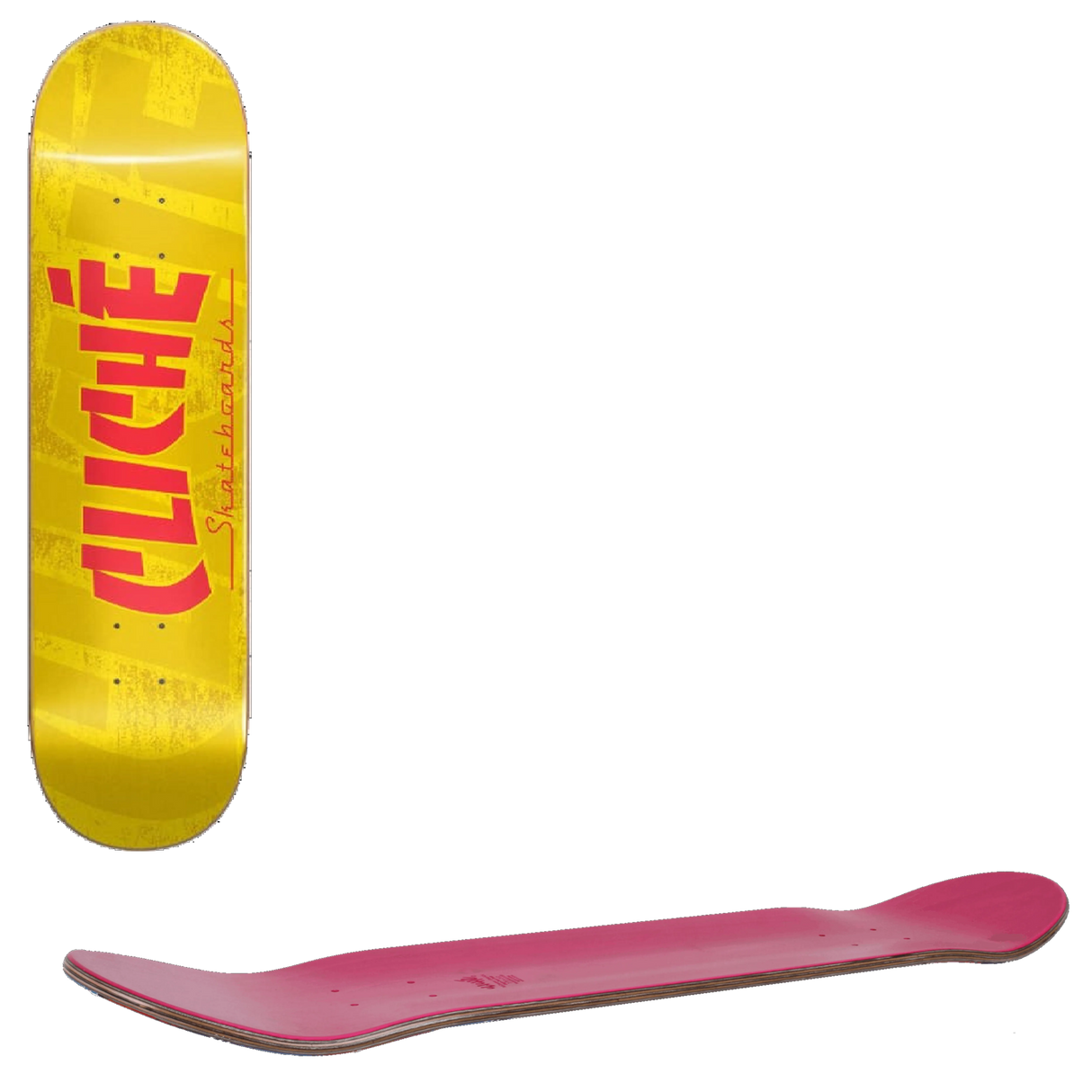 Cliche Banco RHM Skateboard Deck - Yellow 8.25''