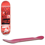 Cliche Letter Press RHM Skateboard Deck - Red 8.25''