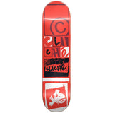 Cliche Letter Press RHM Complete Skateboard - Red 8.375''