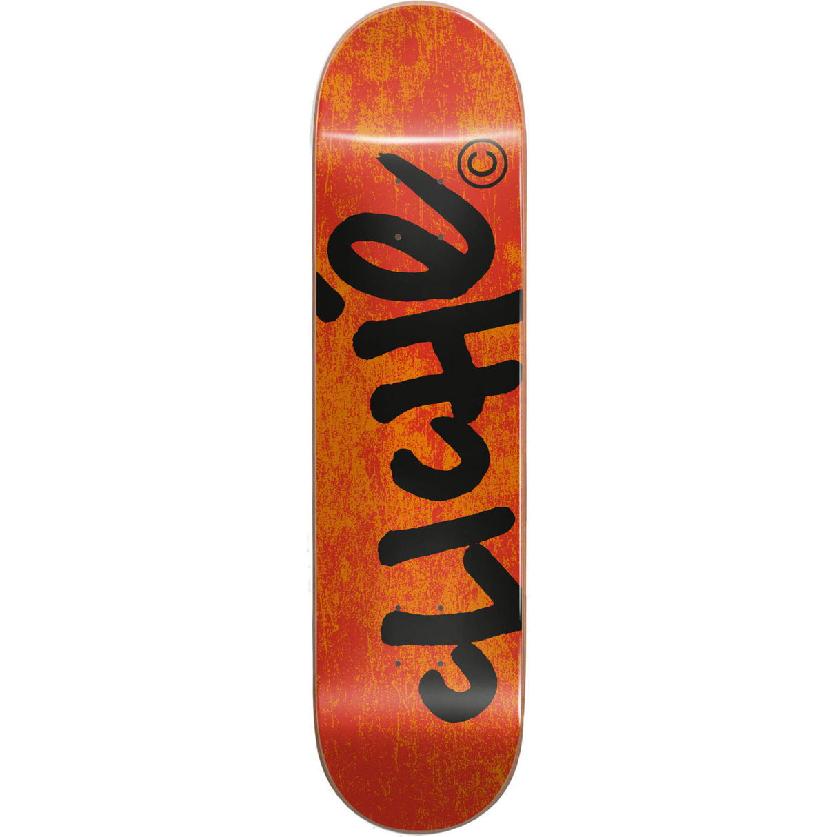 Cliche Handwritten Skateboard Deck - Orange/Black