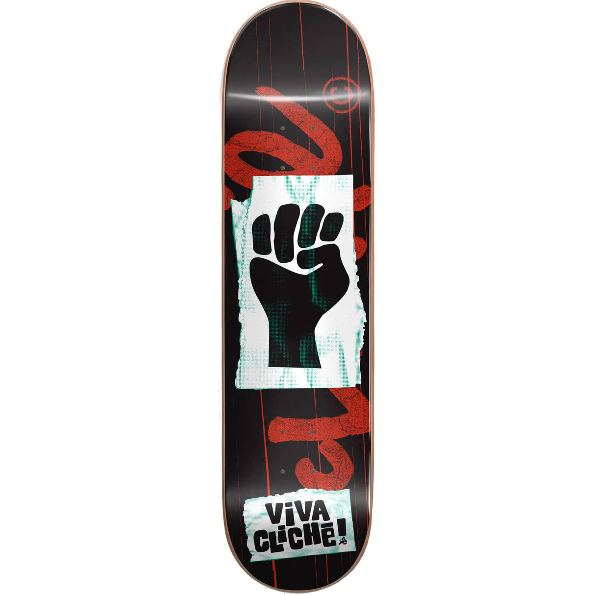 Cliche Viva Cliche Skateboard Deck - Black/Red