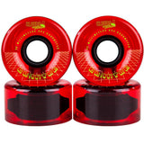 Clouds Urethane Quantum 62mm Roller Skate Wheels - Clear/Red
