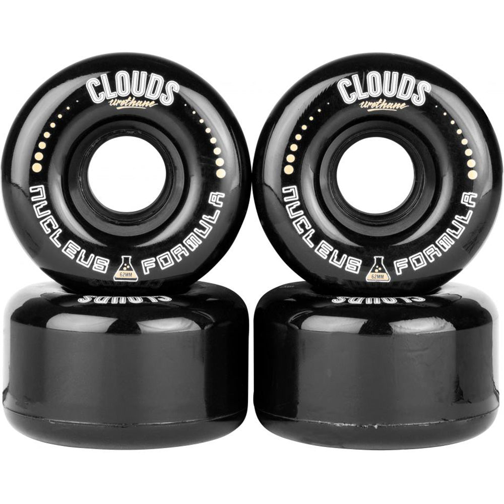 Clouds Urethane Nucleus 62mm Roller Skate Wheels - Black