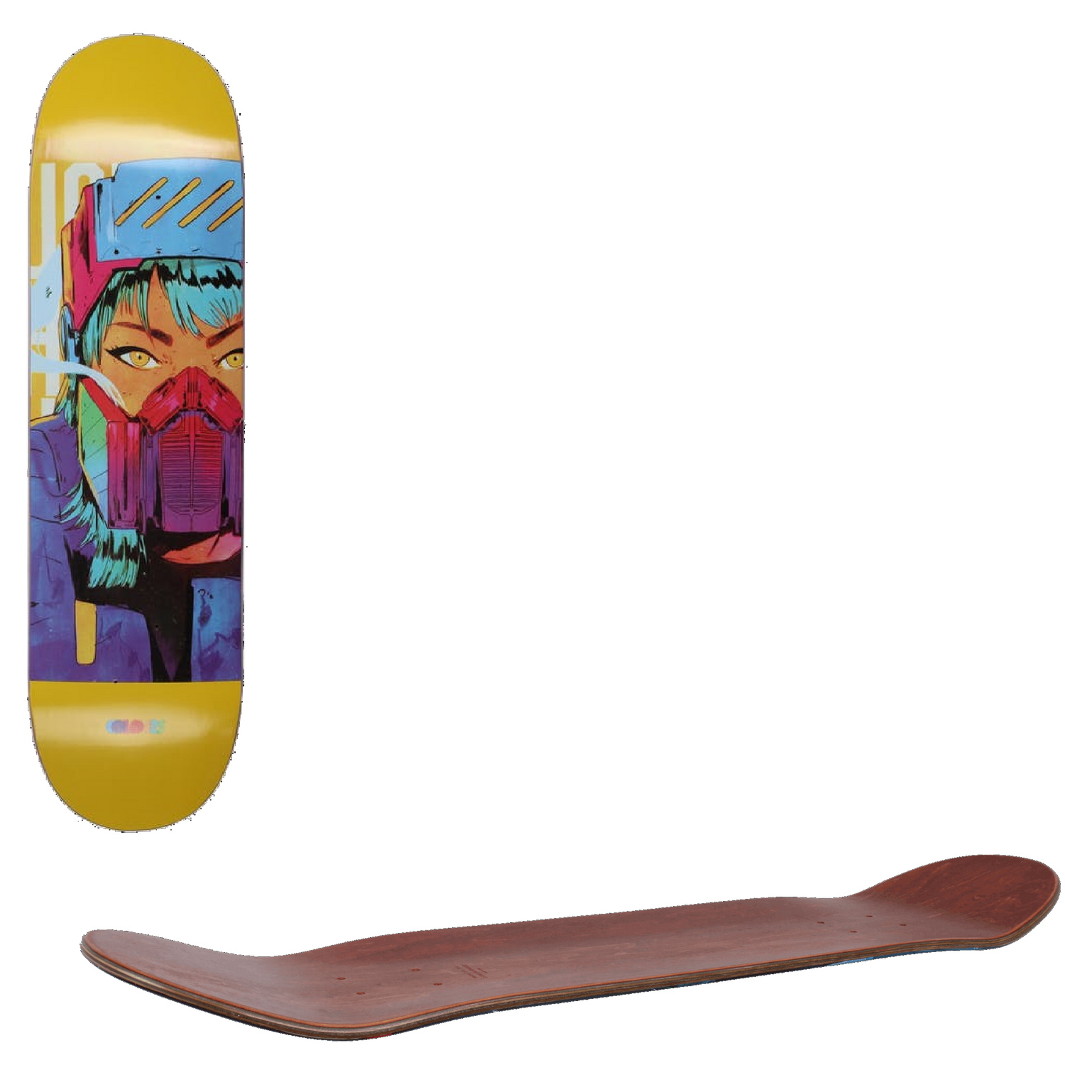 Colours Collectiv Diber Kato Skateboard Deck - Cyber Punk 8.5''