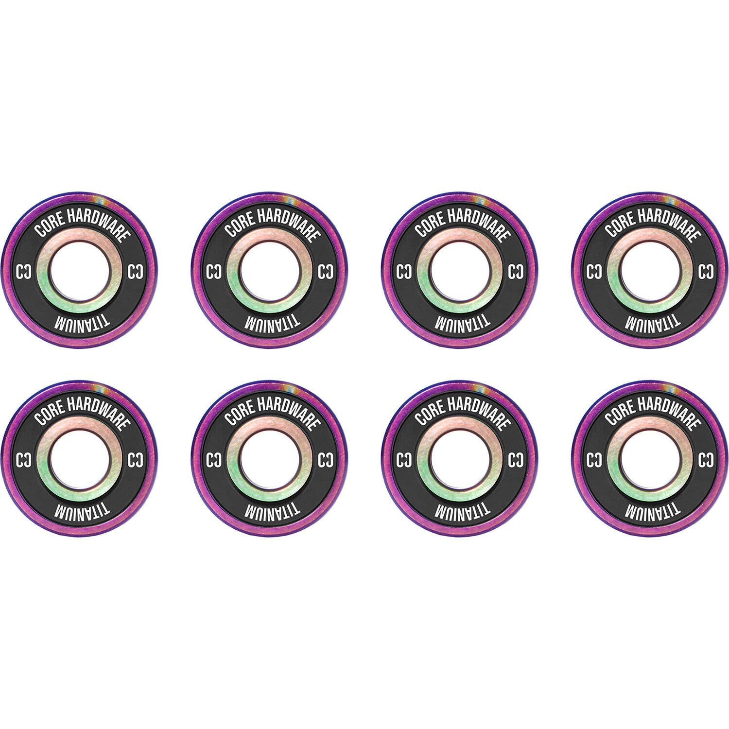 CORE Titanium 8 Pack Skate Bearings - Neochrome