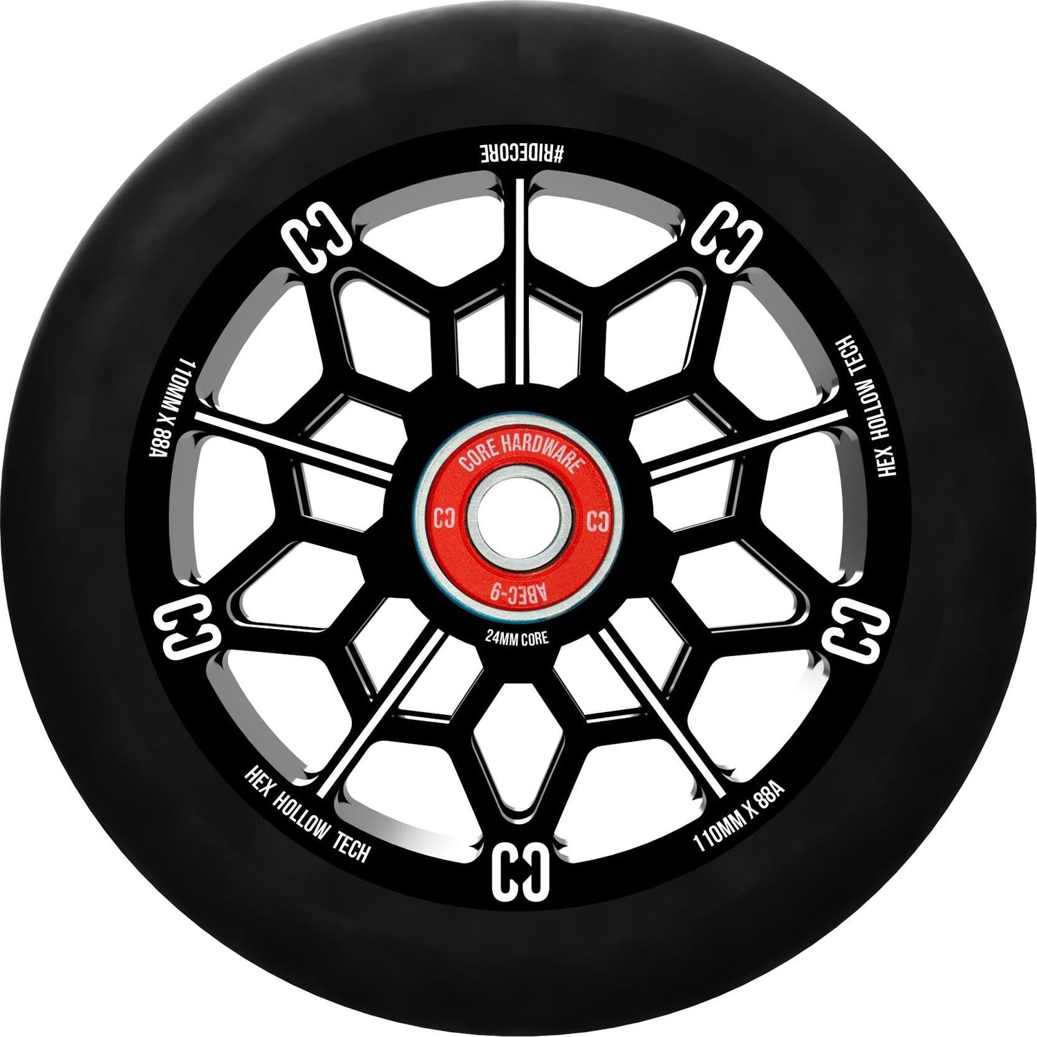 CORE Hex Scooter Wheel 110mm - Black