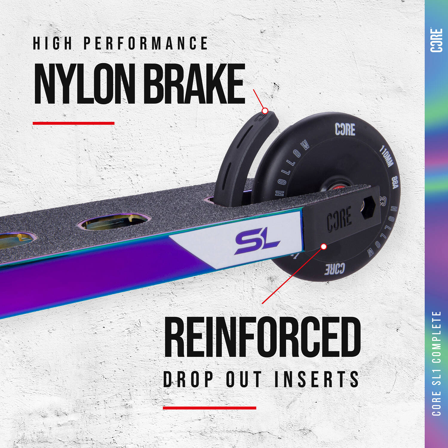 CORE SL1 (Super Light) Stunt Scooter - Neochrome/Black
