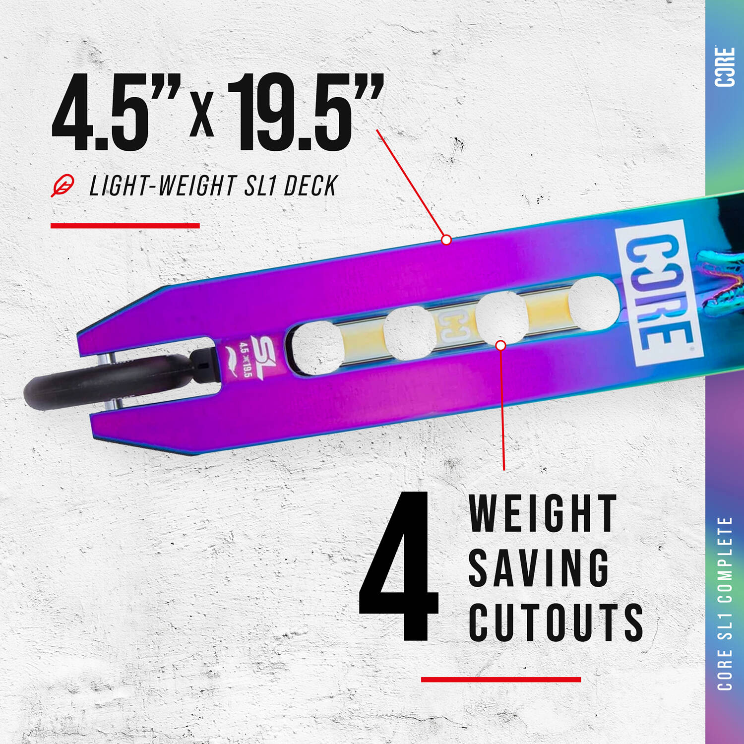CORE SL1 (Super Light) Stunt Scooter - Neochrome/Black